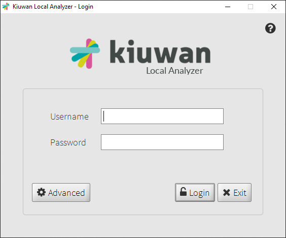 Kiuwan DIY Benchmark Log In to Local Analyzer