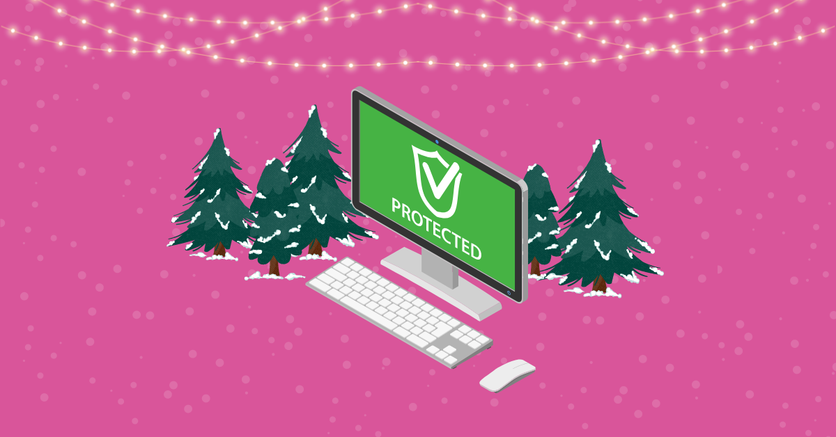 Maintaining cybersecurity during the holidays graphic