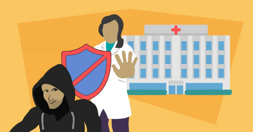 Preventing threats in Healthcare security graphic