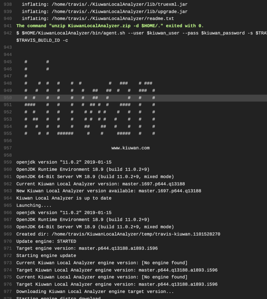 Travis CI | Kiuwan Integration