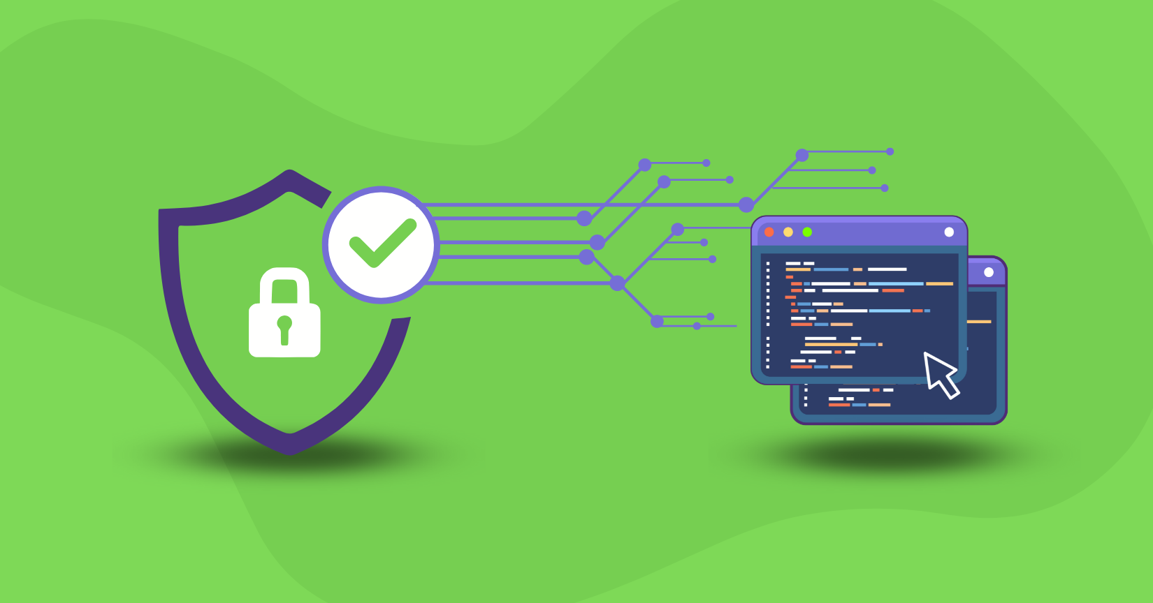 Maintaining security with AI graphic