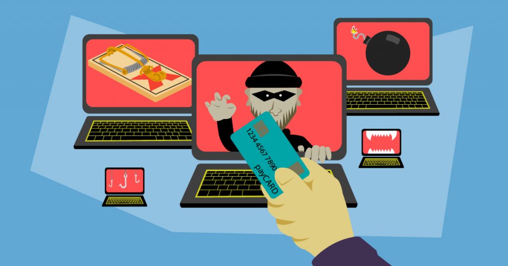 Payment cards security threats graphic