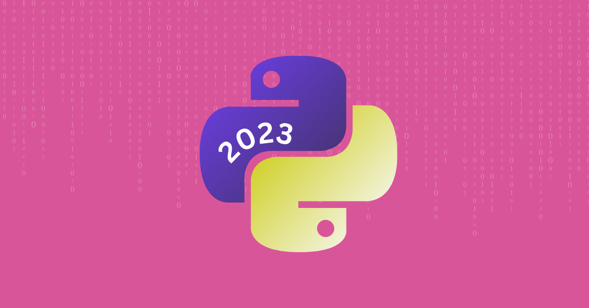 Python coding language in 2023 graphic