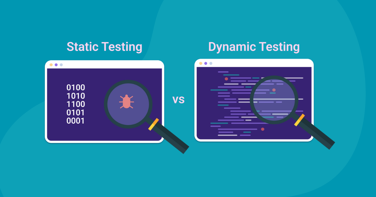 Static testing vs dynamic testing graphic