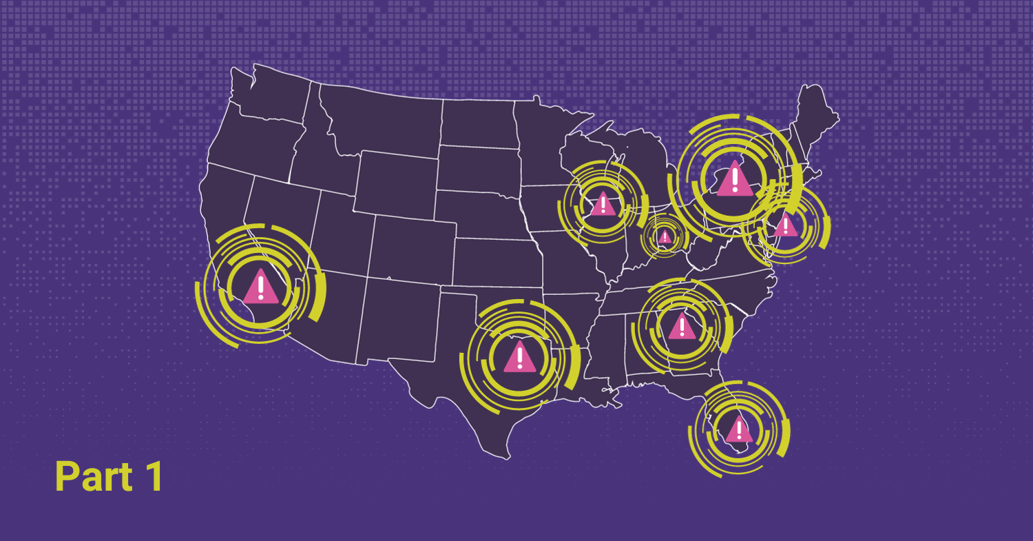 Top 3 affected US states graphic