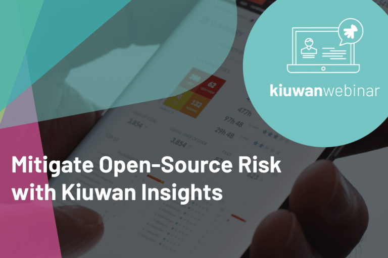 Mitigate Open-Source Risk with Kiuwan Insights webinar graphic