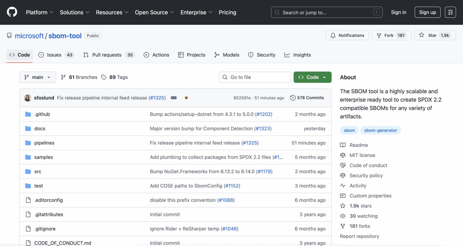 SBOM tools explained: Formats, use cases, and top solutions 4 Github_SBOM_feature