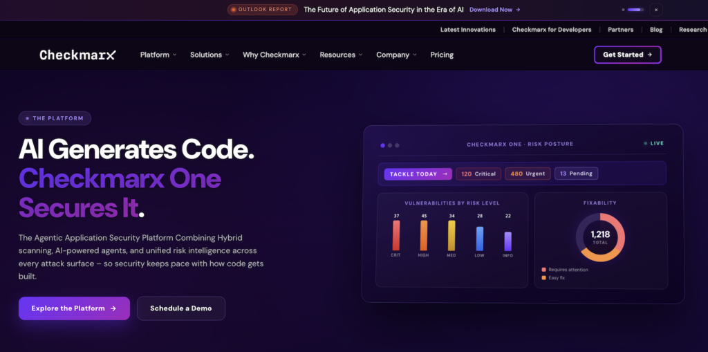 9 Java Vulnerability Scanners for Secure Code 5 Checkmarx_SAST_ASPM